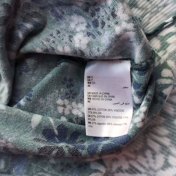 NWT Karen Scott Teal Floral Field Flowers Cardigan S - Picture 5 of 9